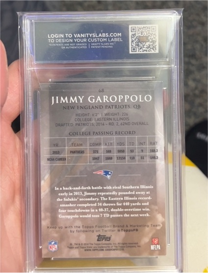 2014 Topps Valor #68 Jimmy Garoppolo — front