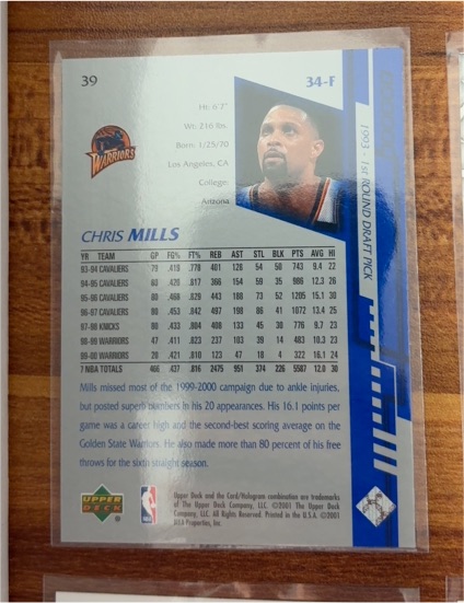1993 Upper Deck #39 Chris Mills — front