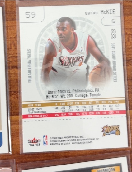 2002-03 Fleer Authentix #59 Aaron McKie — front