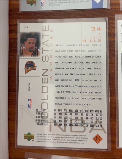 2000 Upper Deck #34 Chris Mills — front