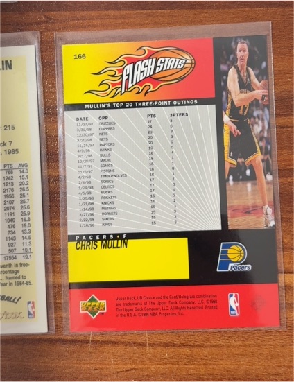 1998 Upper Deck Choice #166 Chris Mullin — front