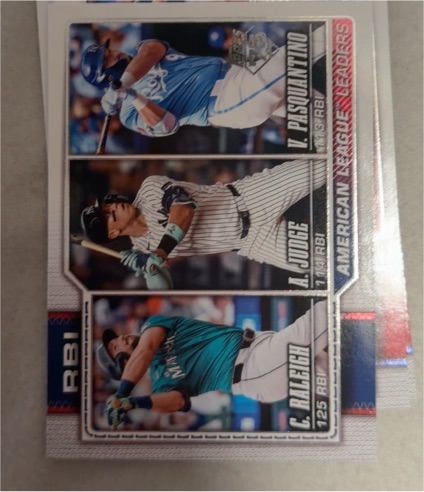 2026 Topps #211 Cal Raleigh / Aaron Judge / Vinnie Pasquantino — front