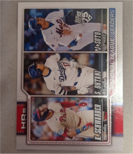 2026 Topps Series 1 #84 National League HR Leaders Schwarber/Ohtani/Soto — front