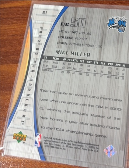 2002-03 Upper Deck Honor Roll #61 Mike Miller — front