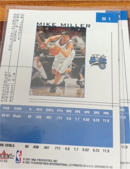2001-02 Fleer #81 Mike Miller — front