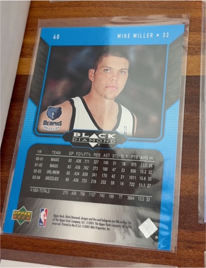 2004-05 Upper Deck Black Diamond #40 Mike Miller — front