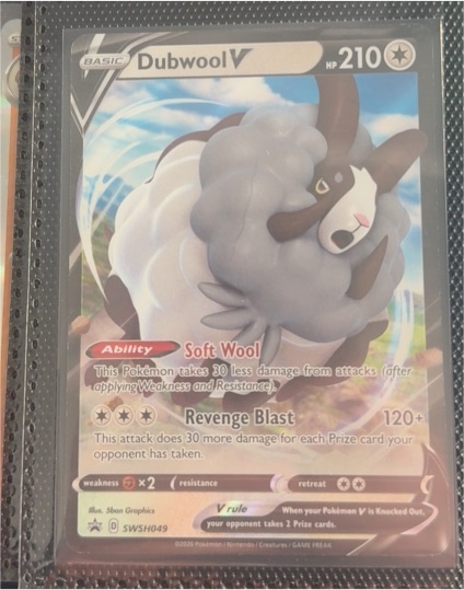 2020 Pokémon TCG Sword & Shield Promo #SWSH049 Dubwool V — front