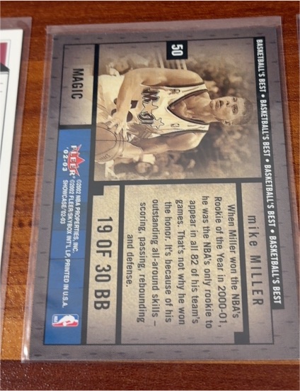 2002 Fleer Basketball #19 of 30 BB Mike Miller — front
