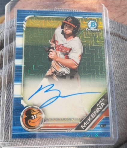 2019 Bowman Chrome #CPA-RM Ryan McKenna — front