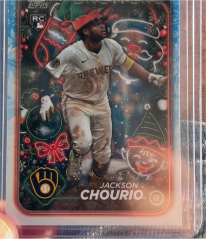 2024 Topps Holiday #H119 Jackson Chourio — front