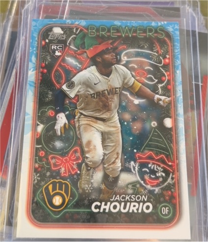2024 Topps Holiday #H119 Jackson Chourio — front