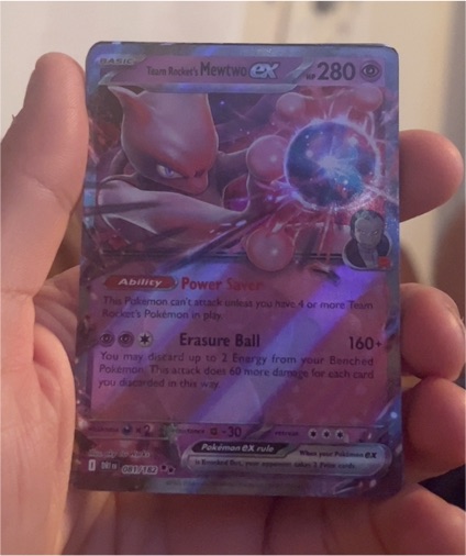 2025 Pokémon Team Rocket's Mewtwo ex 081/182 — front