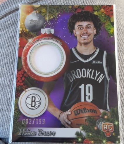 2025-26 Topps Holiday Player Relic #PR-NT Nolan Traore — front