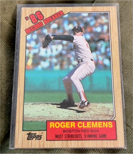 1987 Topps #1 Roger Clemens — front
