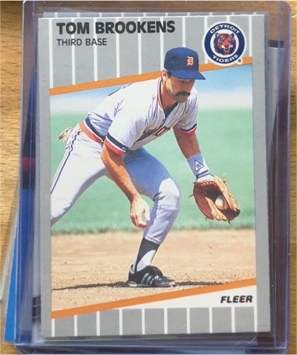 1989 Fleer #130 Tom Brookens — front