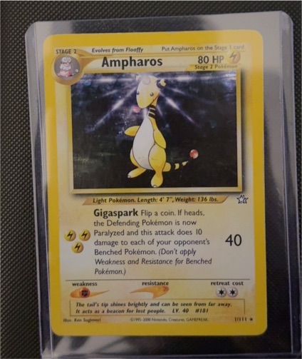 2000 Pokémon Neo Genesis #1 Ampharos — front