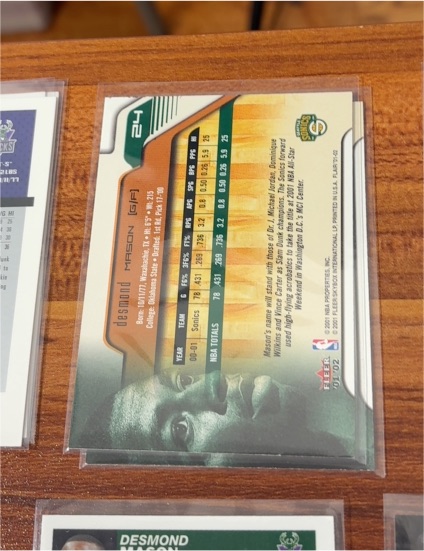 2001 Fleer #T2 Desmond Mason — front