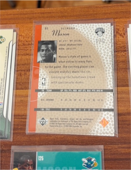 2002 Upper Deck #81 Desmond Mason — front