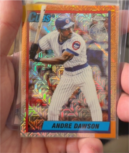 2025 Topps Update #U90C-18 Andre Dawson 1990 Chrome Silver Pack Mojo Cubs — front