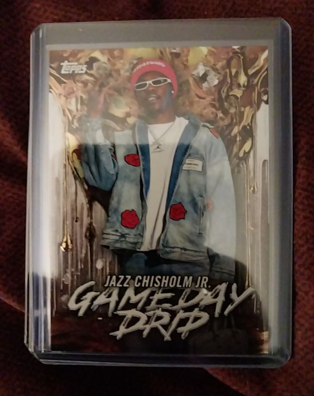 2025 Topps Series 1 Celebration Gameday Drip #GD-21 Jazz Chisholm Jr. — front