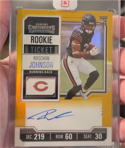 2023 Panini Contenders Optic #130 Roschon Johnson Rookie Ticket — front