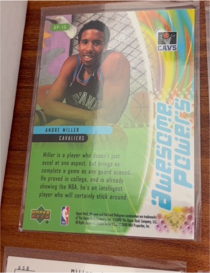 1999 Upper Deck Awesome Powers #AP-15 Andre Miller — front