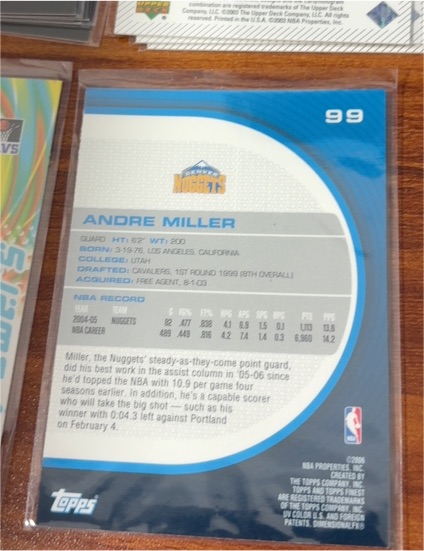 2005-06 Topps #99 Andre Miller — front