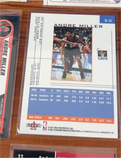 2001-02 Fleer #30 Andre Miller — front