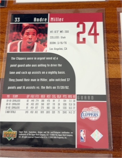 2002 Upper Deck #24 Andre Miller — front