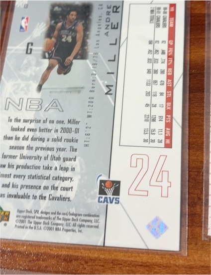 2000-01 Upper Deck Ovation #10 Andre Miller — front