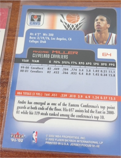 2001-02 Fleer Focus #64 Andre Miller — front