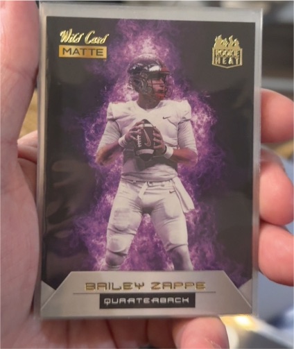 2022 Wild Card Matte #RH-3 Bailey Zappe Rookie Heat — front