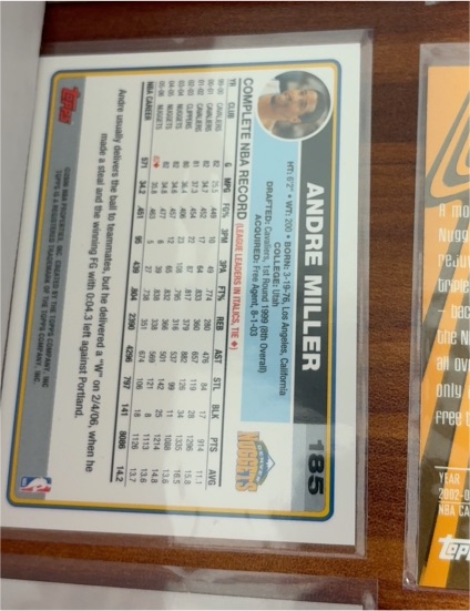 2006-07 Topps #185 Andre Miller — front