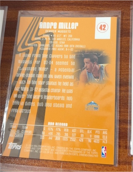 2003-04 Topps #42 Andre Miller — front