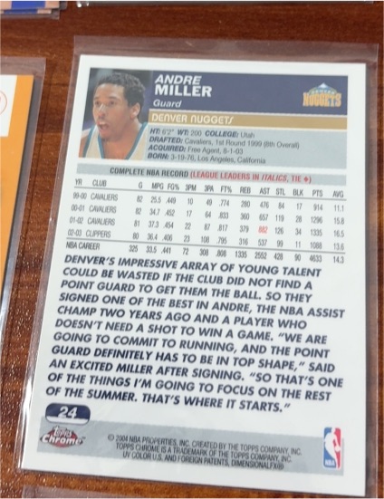 2006 Topps Chrome #24 Andre Miller — front