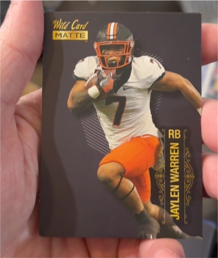 2022 Wild Card MATTE #MB-58 Jaylen Warren — front