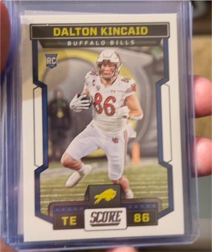 2023 Panini Score #338 Dalton Kincaid Rookie Card Buffalo Bills — front