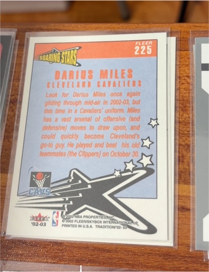 2002-03 Fleer Tradition Soaring Stars #225 Darius Miles — front