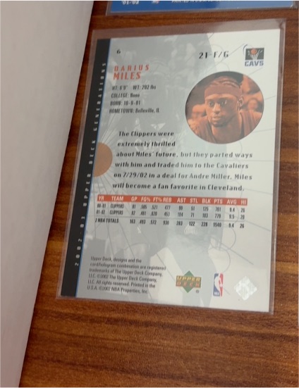 2001-02 Upper Deck #21 Darius Miles — front