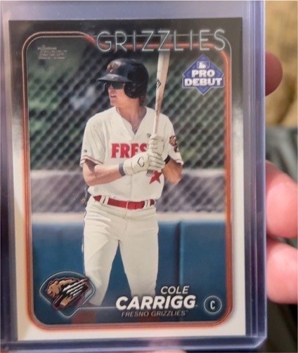 2024 Topps Pro Debut #PD-9 Cole Carrigg — front