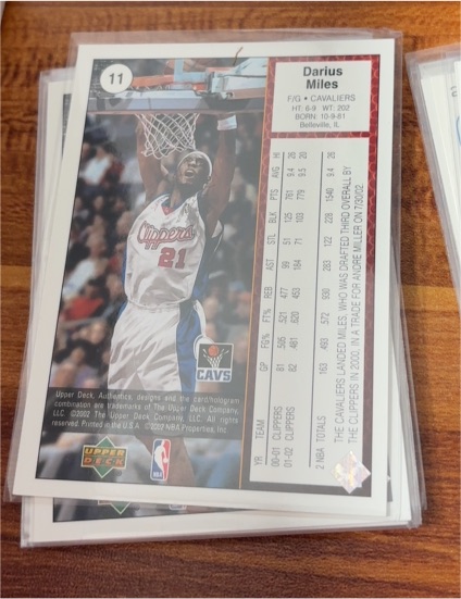 2002-03 Upper Deck UD Authentics #11 Darius Miles — front