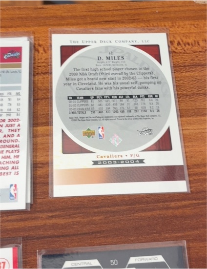 2003 Upper Deck #12 D. Miles — front