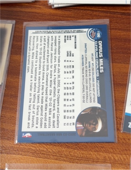 2002-03 Topps #106 Darius Miles — front