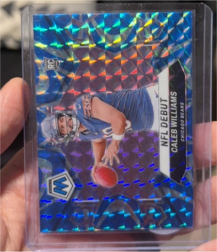 2024 Panini Mosaic NFL Debut Reactive Blue Mosaic #289 Caleb Williams — front