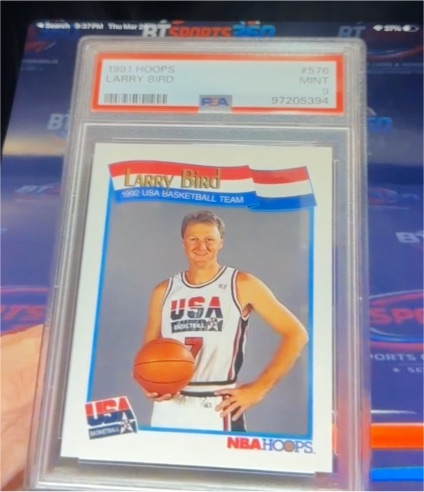 1991 Hoops #576 Larry Bird USA Basketball — front