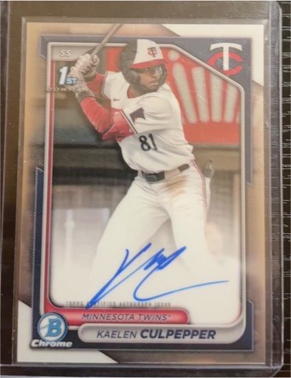 2024 Bowman Draft Chrome Prospect Autographs #CPA-KC Kaelen Culpepper — front