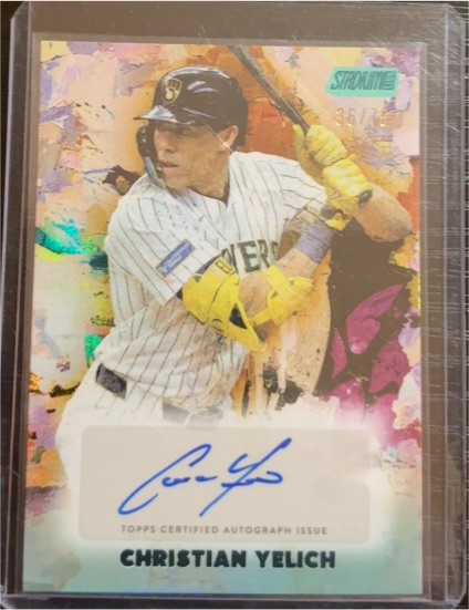 2025 Topps Stadium Club #AA-CY Christian Yelich Abstract Autographs — front