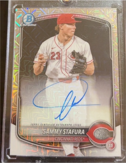 2025 Bowman Chrome #BMA-SS Sammy Stafura — front