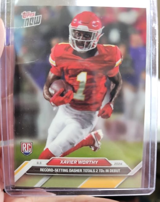2024 Topps Now #1 Xavier Worthy — front