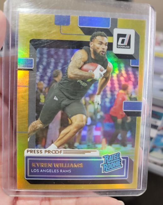2022 Donruss #347 Kyren Williams Premium Gold Press Proof Rated Rookie — front